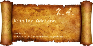 Kittler Adrienn névjegykártya